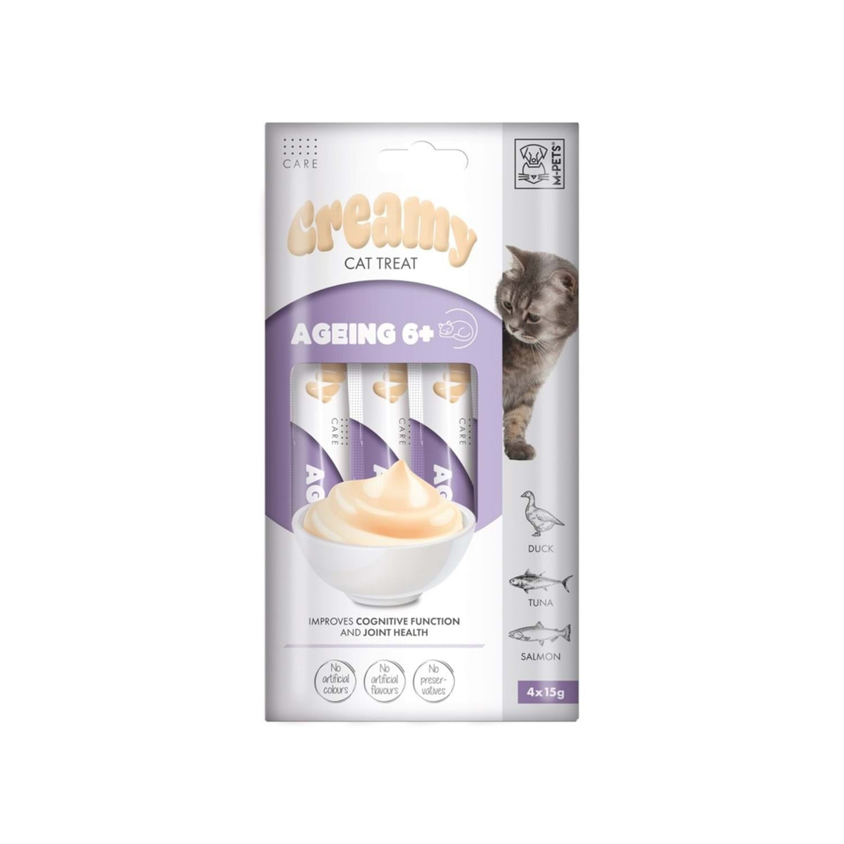 M-Pets Ageing 6+ Fonksiyonel Creamy Kedi Ödülü 4x15gr