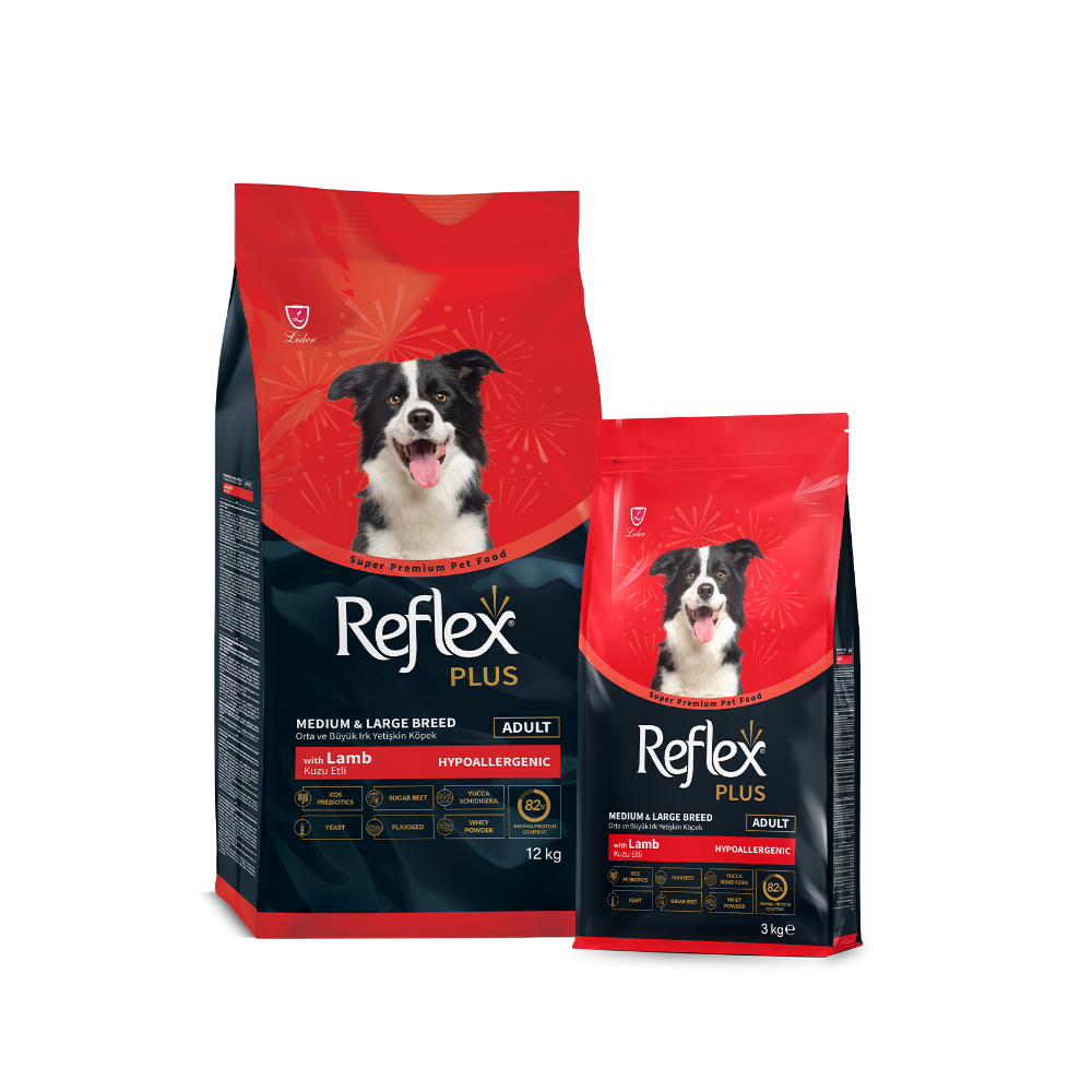Reflex Plus Kuzulu 3 Kg Medium&Large Breed Yetişkin Kuru Köpek Maması