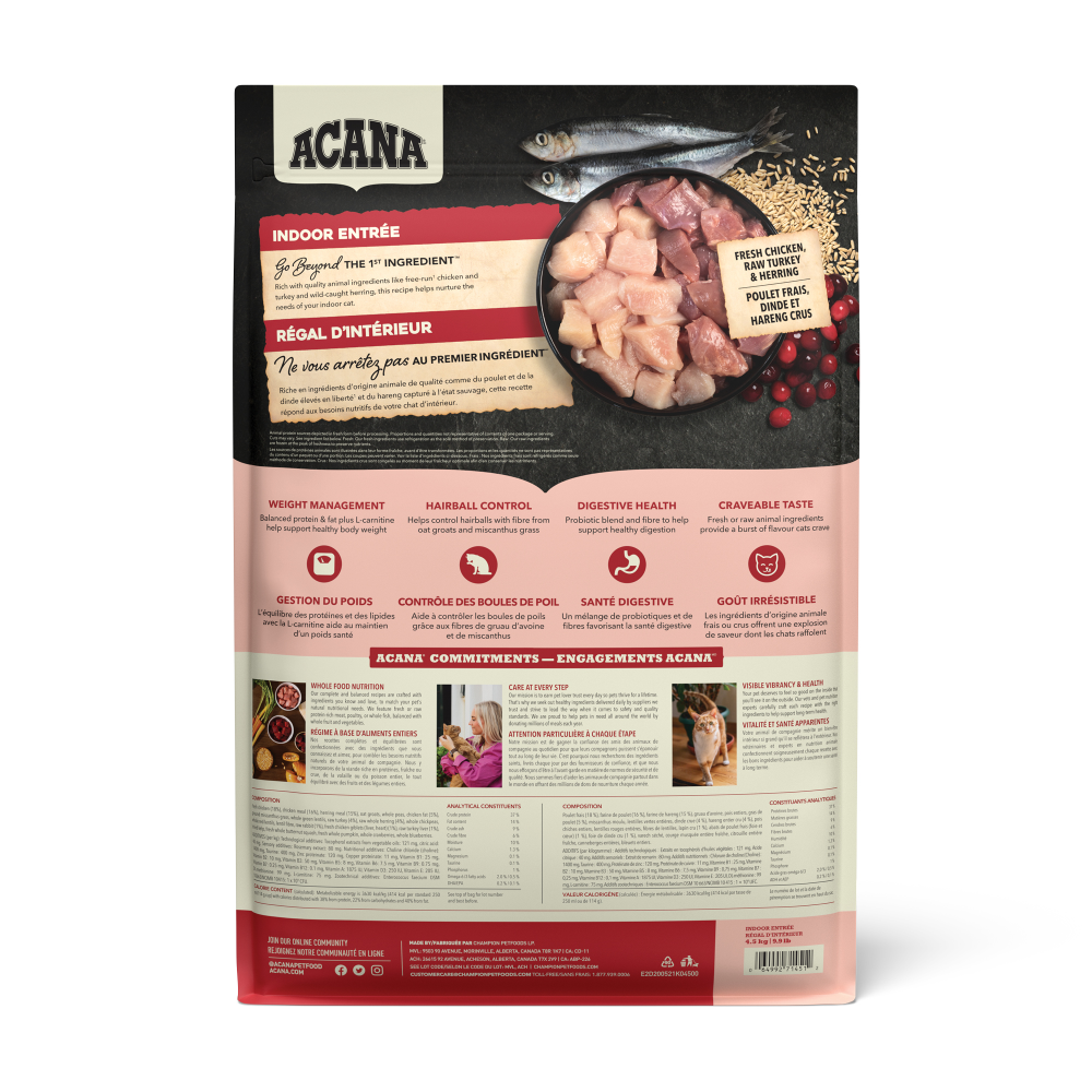 Acana Indoor Entree Sterilised Yetişkin Kedi Maması 4.5 Kg