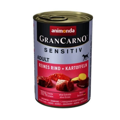 Gran Carno Sensitiv Sığır Etli ve Patatesli Yetişkin Köpek Konservesi 400g