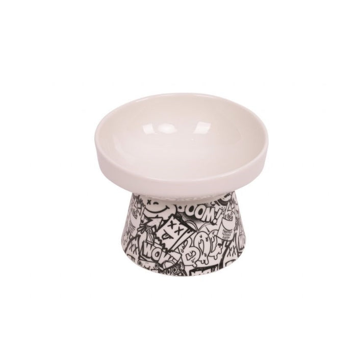 M-Pets Urban Style Tiltd Seramik Mama Kabi 250ml Black/Whi̇te