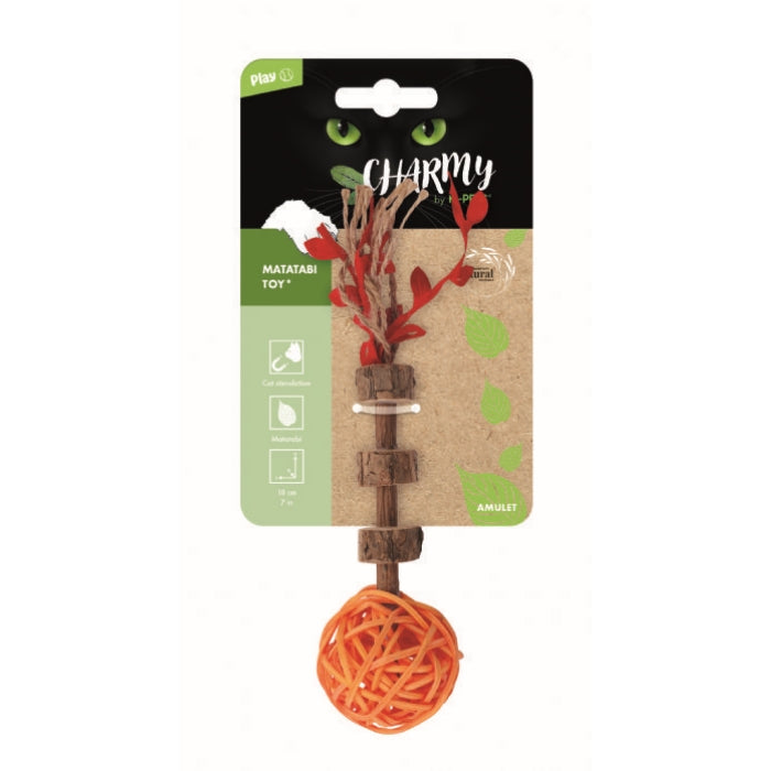 M-Pets Charmy Amulet Matatabi Kedi Oyuncağı Orange