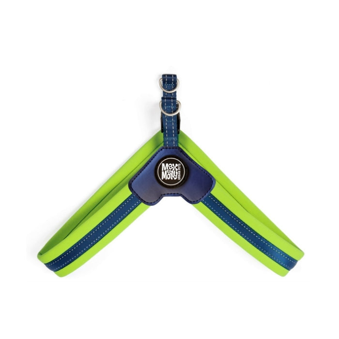 Max & Molly Q-Fit Matrix Lime Green Göğüs Tasması S