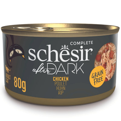 Schesir After Dark Tavuk Et Suyunda Yetişkin Kedi Konservesi 80g