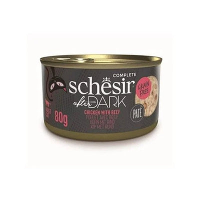 Schesir After Dark Tavuk ile Sığır Paté Yetişkin Kedi Konservesi 80g