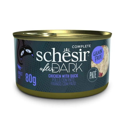 Schesir After Dark Tavuk ile Ördek Paté Yetişkin Kedi Konservesi 80g