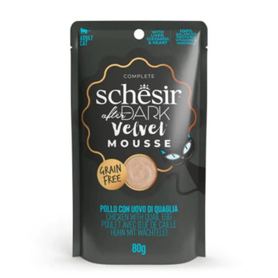 Schesir After Dark Tavuk ile Bıldırcın Yumurtası Mus Yetişkin Kedi Pouch 80g