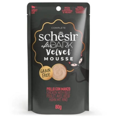 Schesir After Dark Tavuk ile Sığır Mus Yetişkin Kedi Pouch 80g