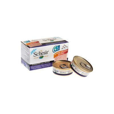 Schesir Jelly Ton Balığı ve Sığır Eti Jöle İçinde Yetişkin Kedi Konservesi Multipack 6x50g