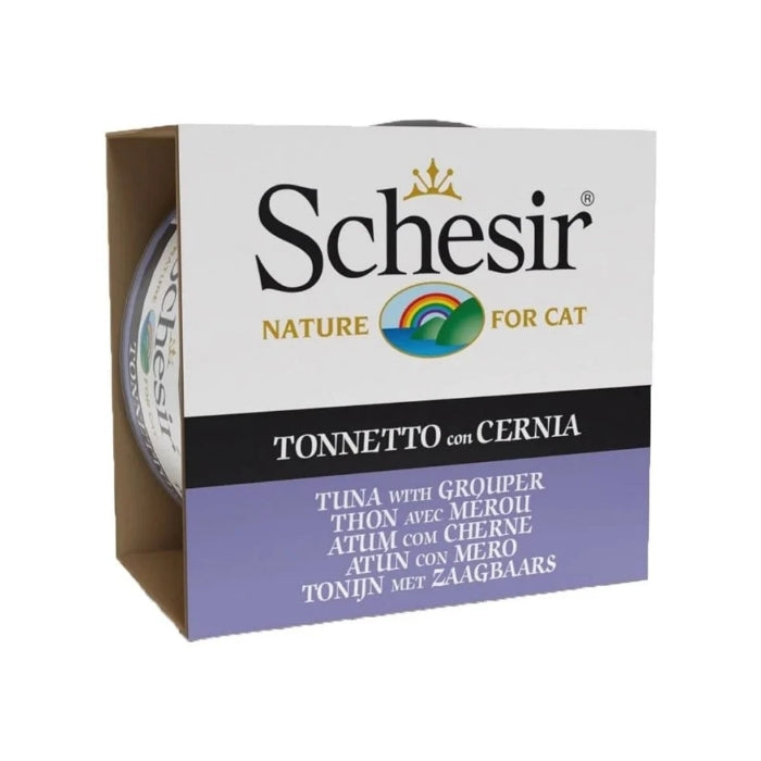Schesir Jelly Ton Balığı ve Orfoz Balığı Jöle İçinde Yetişkin Kedi Konservesi 85g