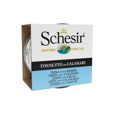 Schesir Jelly Ton Balığı ve Kalamar Jöle İçinde Yetişkin Kedi Konservesi 85g