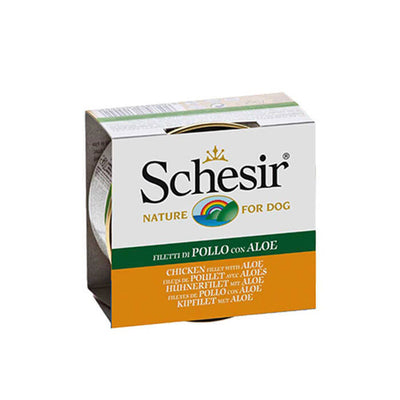 Schesir Jelly Tavuk Fileto ve Aloe Vera Jöle İçinde Yetişkin Köpek Konservesi 150g