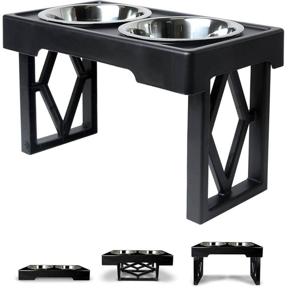 PetZone OurPets Barking Bistro Ayarlanabilir Yükseklikli 2 x 1.75 lt Mama ve Su Kabı