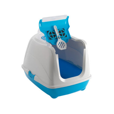 Moderna Flip Kapalı Kedi Tuvaleti 57cm Mavi