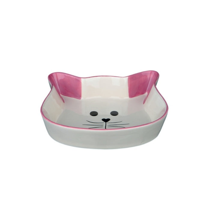 Trixie Seramik Kedi Mama Ve Su Kabı Kedi Kafası Desenli, 0,25 L / 12 × 12 Cm, Çeşitli Renklerde