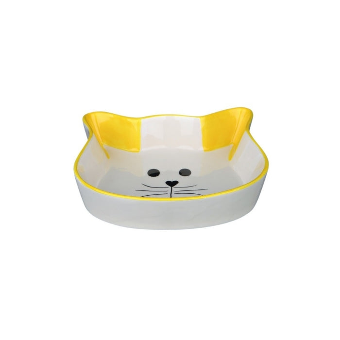 Trixie Seramik Kedi Mama Ve Su Kabı Kedi Kafası Desenli, 0,25 L / 12 × 12 Cm, Çeşitli Renklerde