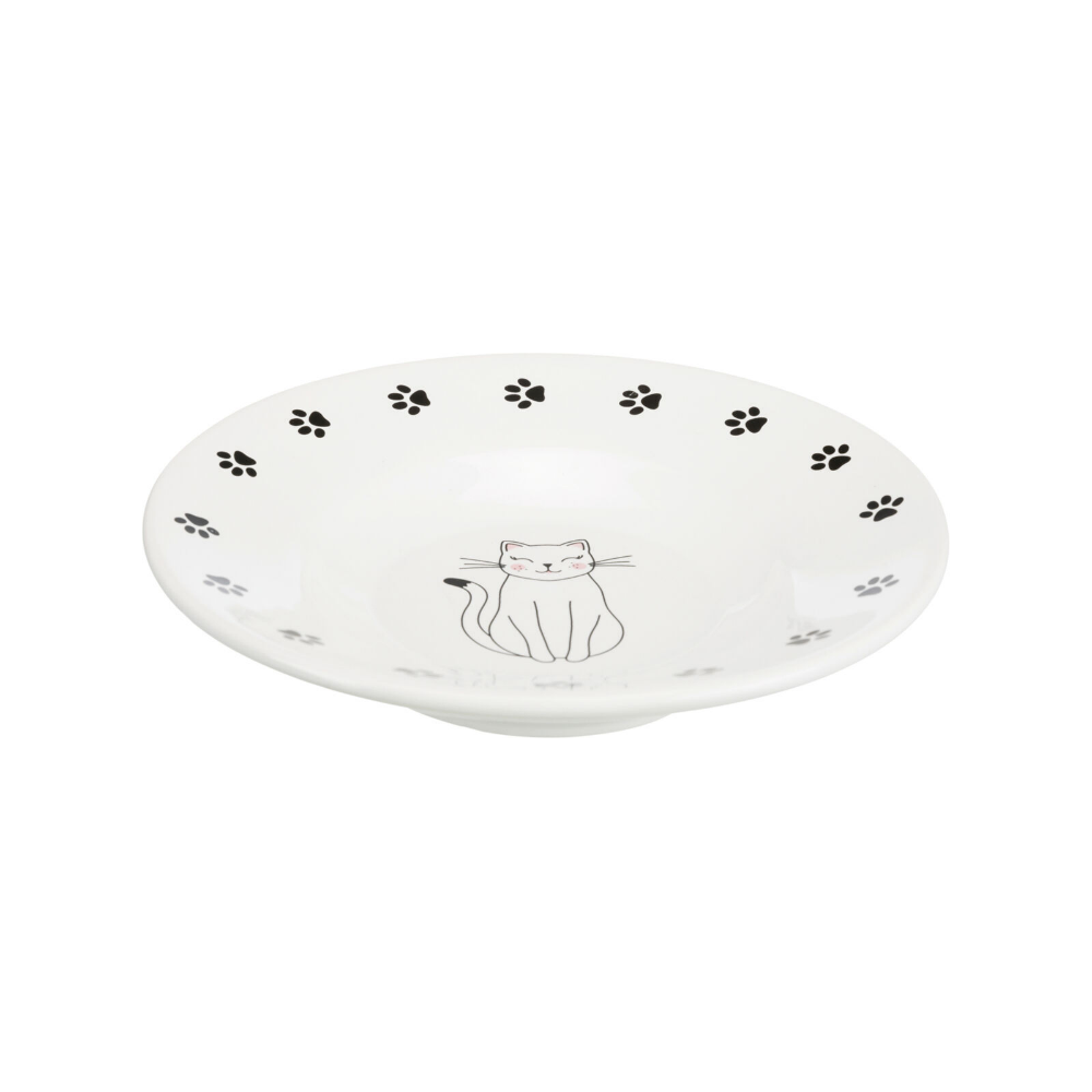 Trixie Seramik Kedi Mama Ve Su Kabı 0,2 L / 15 Cm, Beyaz