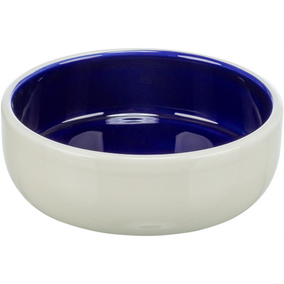 Trixie Seramik Kedi Mama Ve Su Kabı 0,3 L / 13 Cm, Krem/Mavi