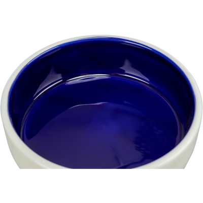 Trixie Seramik Kedi Mama Ve Su Kabı 0,3 L / 13 Cm, Krem/Mavi