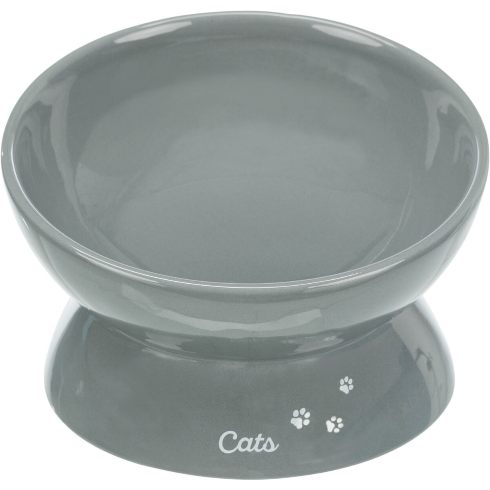Trixie Xxl Yükseltilmiş Seramik Kedi Mama Kabı 0,35 L, 17 Cm, Gri
