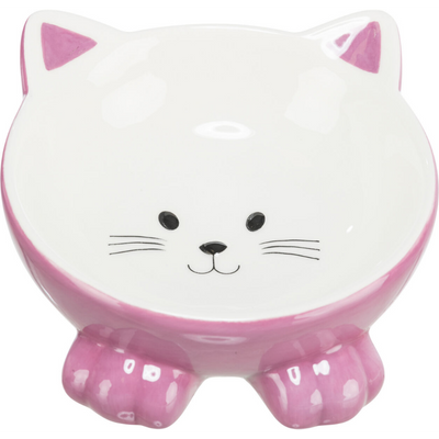 Trixie Yükseltilmiş Seramik Kedi Mama Kabı 0,15 L, 14 Cm Çeşitli Renklerde