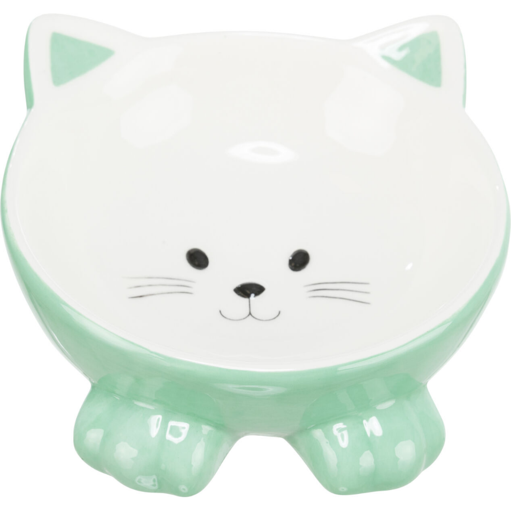 Trixie Yükseltilmiş Seramik Kedi Mama Kabı 0,15 L, 14 Cm Çeşitli Renklerde