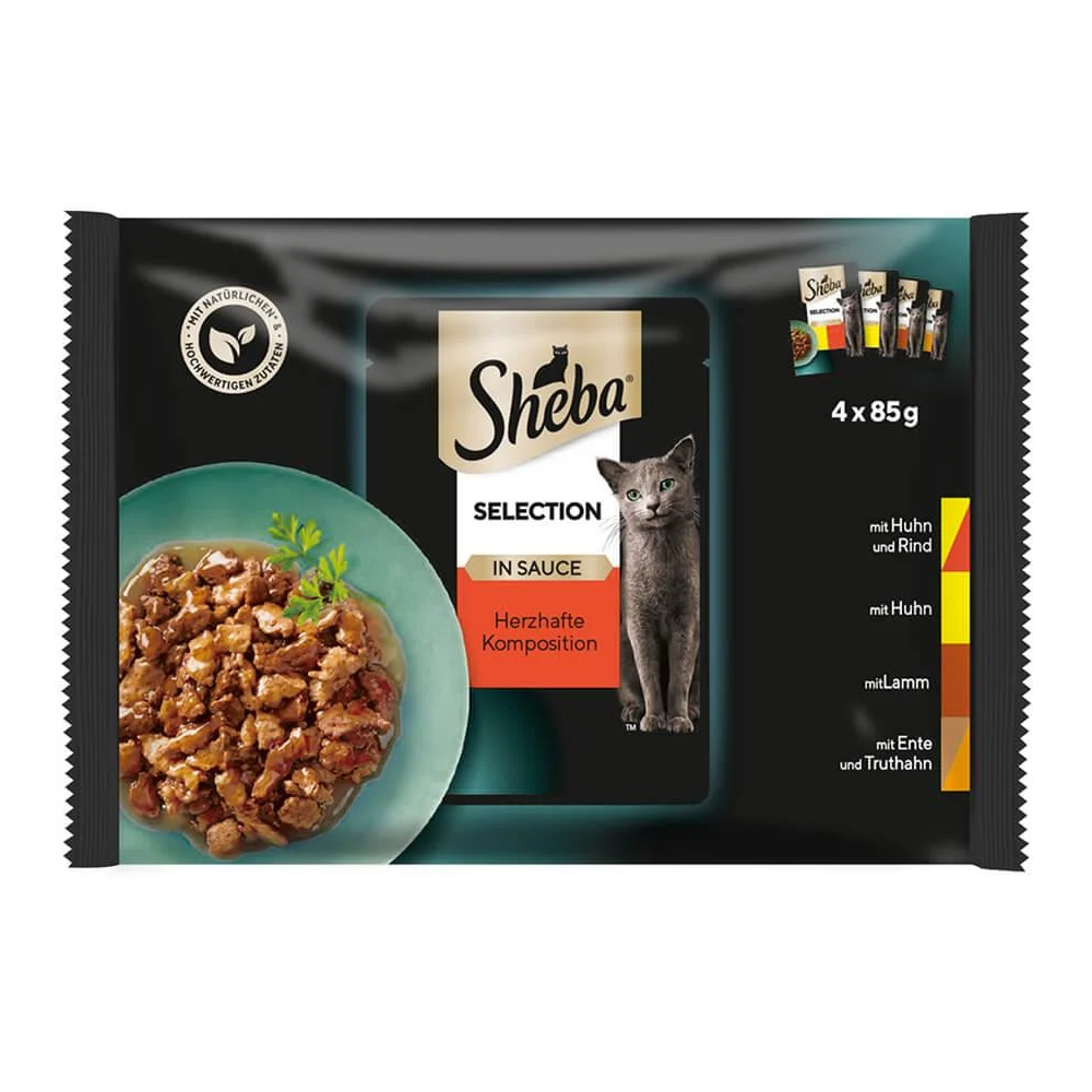 Sheba Etli Çeşitler 4'lü Paket Pouch (4*85G)