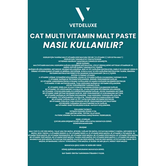 VETDELUXE Multivitamin Malt Paste 100gr