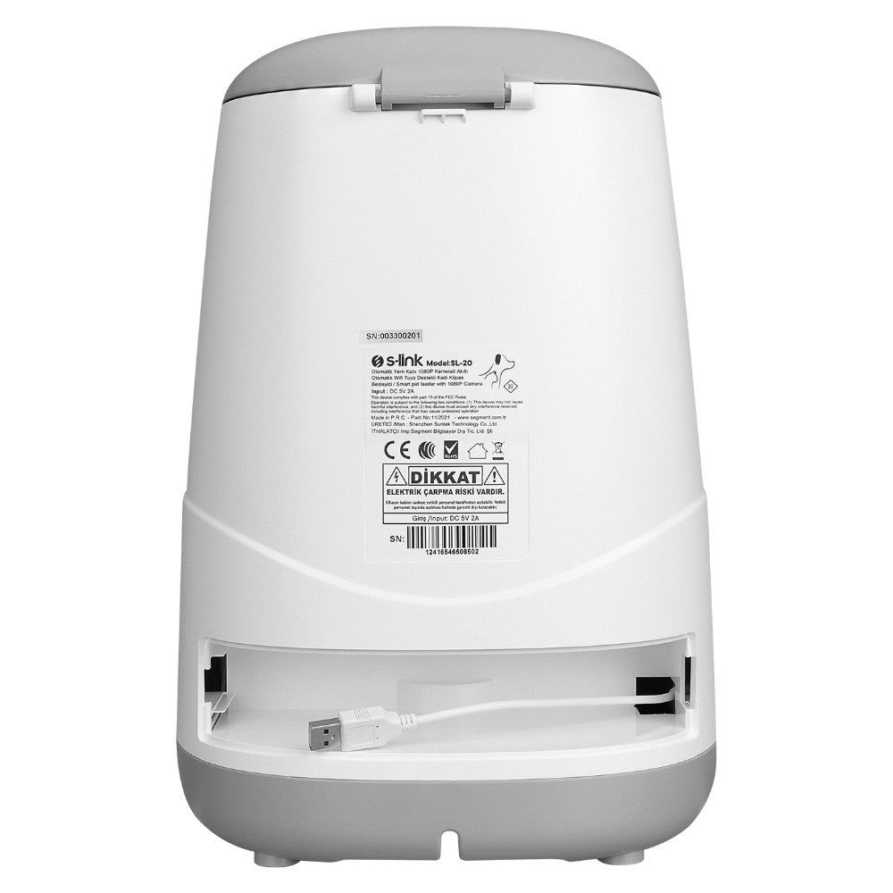 S-Link Swapp SL-20 Smart PET Feeder HD Kameralı Akıllı Otomatik Kedi Mama Kabı