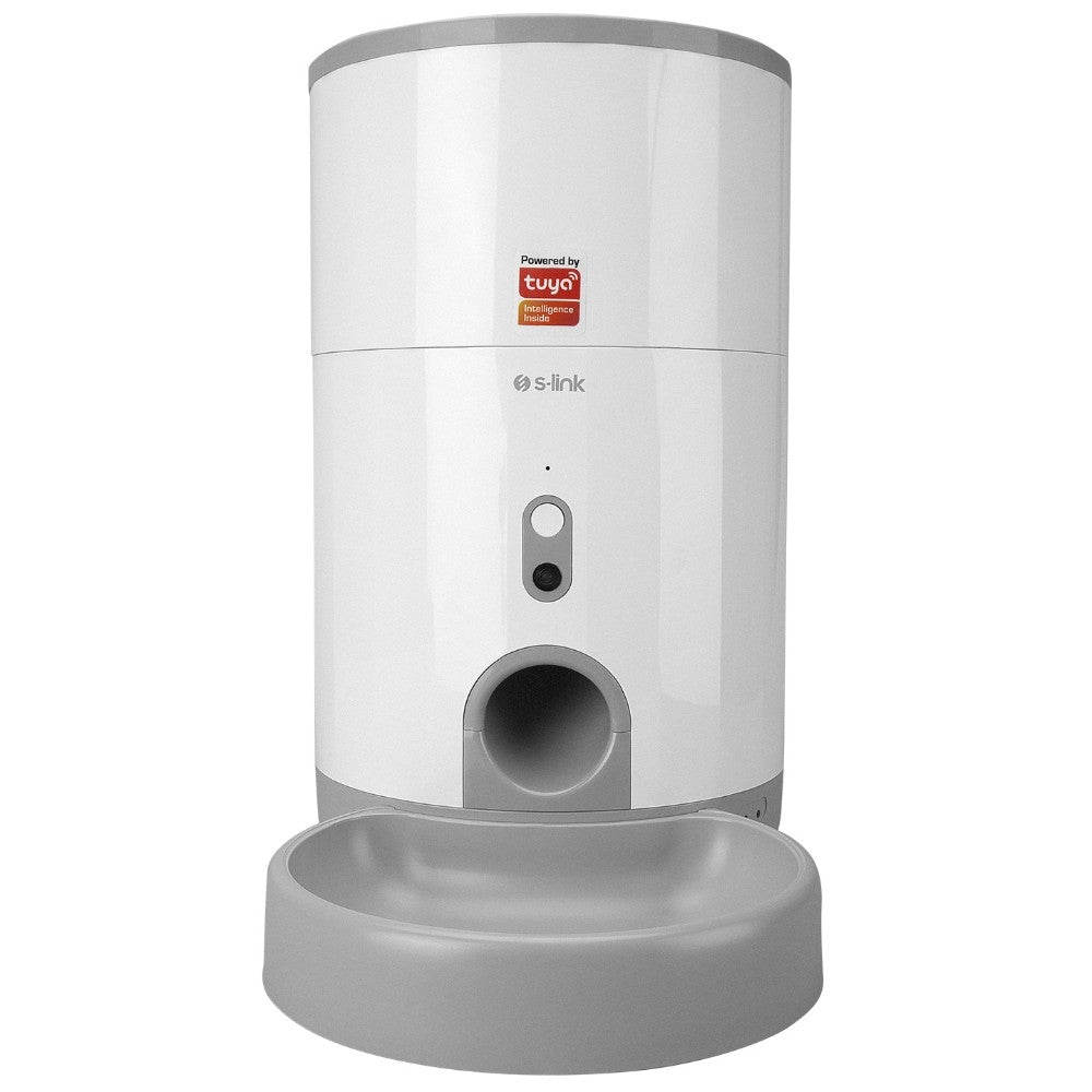 S-Link Swapp SL-21 Otomatik Yem Kabı 2.6L Kapasite 720P Kamera Porsiyon Kontrollu Kedi Köpek Besleyici Wifi TUYA Destekl