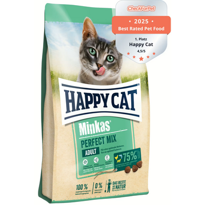 Happy Cat Minkas Mix 10 Kg Tavuk,Kuzu ve Balıklı Yetişkin Kuru Kedi Maması