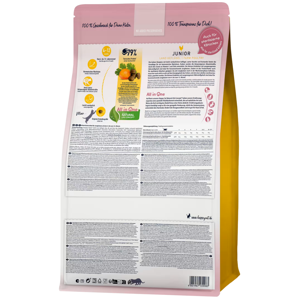 Happy Cat Junior Land Geflüfel 4 Kg Kedi Maması