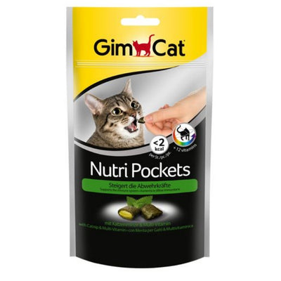 GimCat Nutripockets Kedi Ödülü Kedi Otu&Multivitamin 60gr