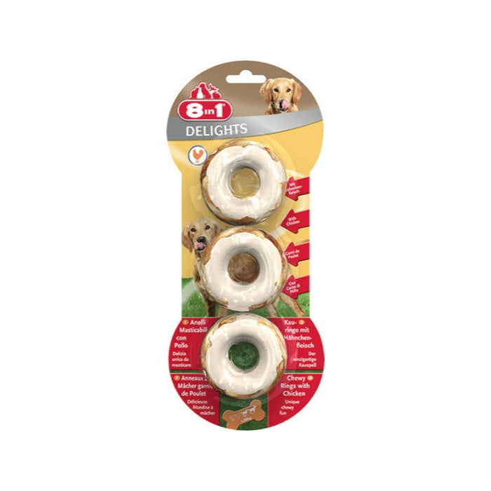 8IN1 Delights Rings Köpek Ödül Kemiği Tavuklu - 119GR