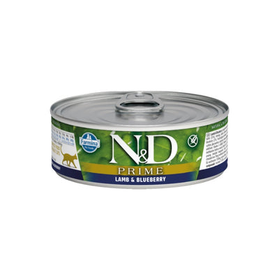 N&D Prime Tahılsız Kuzu&Yaban Mersini 70gr Yaş Kedi Konservesi
