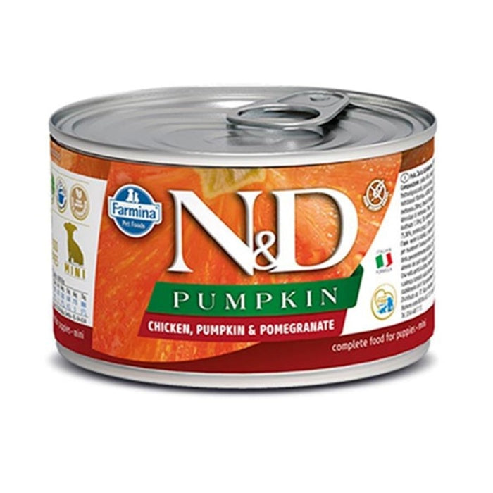 N&D Pumpkin Tahılsız Tavuk&Nar&Balkabak 140gr Starter Yavru Yaş Köpek Konservesi