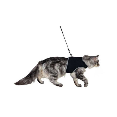 Trixie Kedi Yumuşak Göğüs Tasma Seti 27?45 Cm / 10 Mm, 1,20 M Siyah
