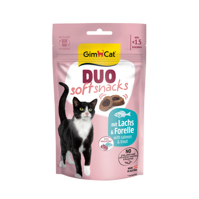 GimCat Duo Soft Snacks with Salmon & Trout Kedi Ödülü 50 Gr
