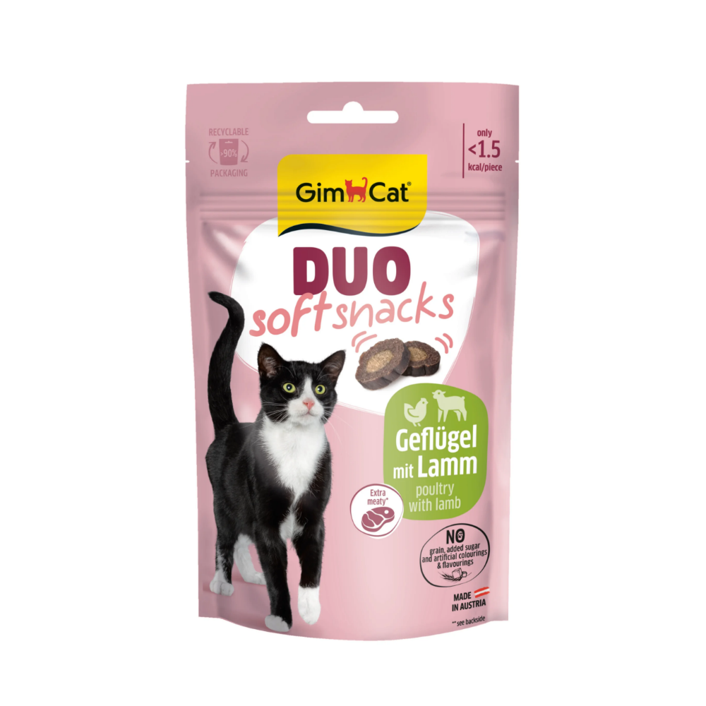 GimCat Duo Soft Snacks Poultry with Lamb Kedi Ödülü 50 Gr