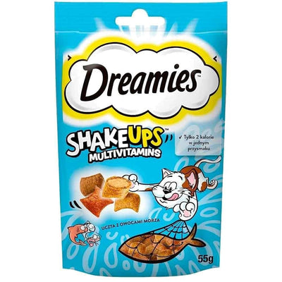 Dreamies ShakeUps Multivitamins Balıklı-Karidesli Kedi Ödülü 55 gr