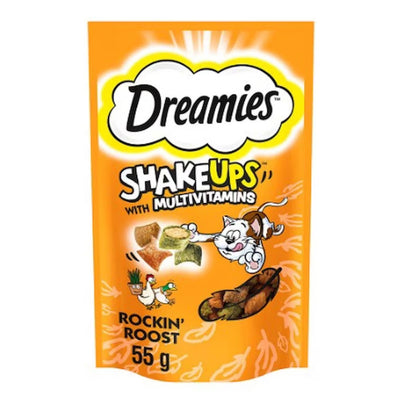 Dreamies ShakeUps Multivitamins Tavuklu-Ördekli Kedi Ödülü 55 gr.