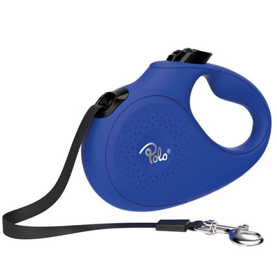 Polo Solid Mavi Otomatik Köpek Tasması Small 5m/15 Kg