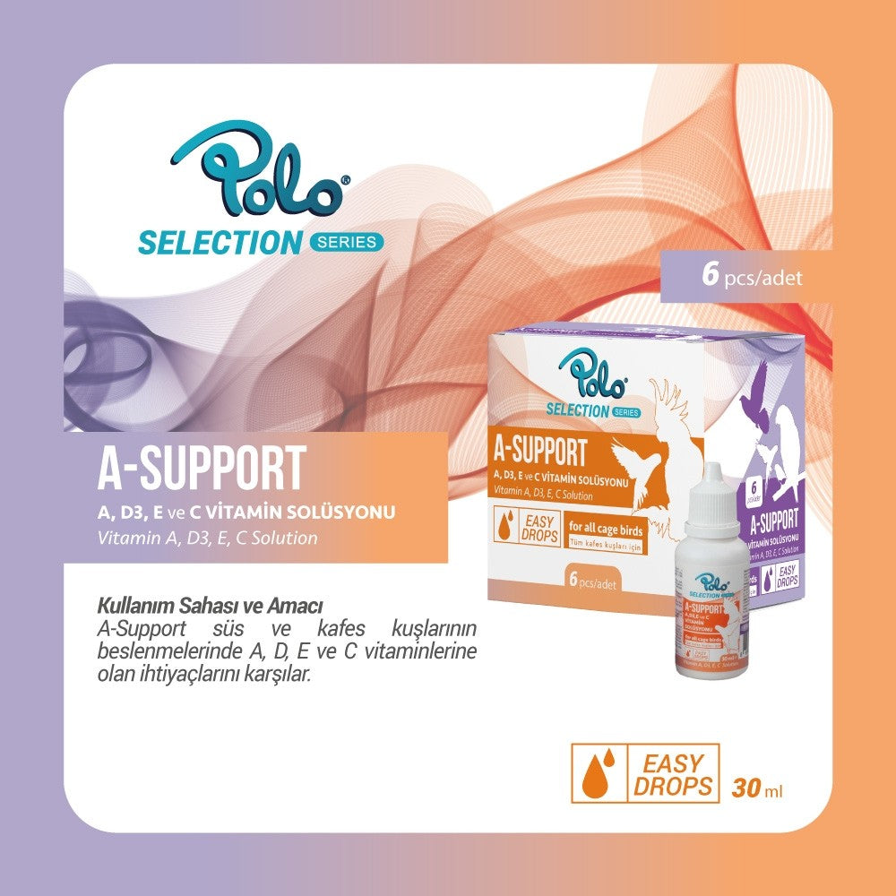 Polo A-Support 30ml (A,D3,E Ve C Vitamin Solüsyonu)