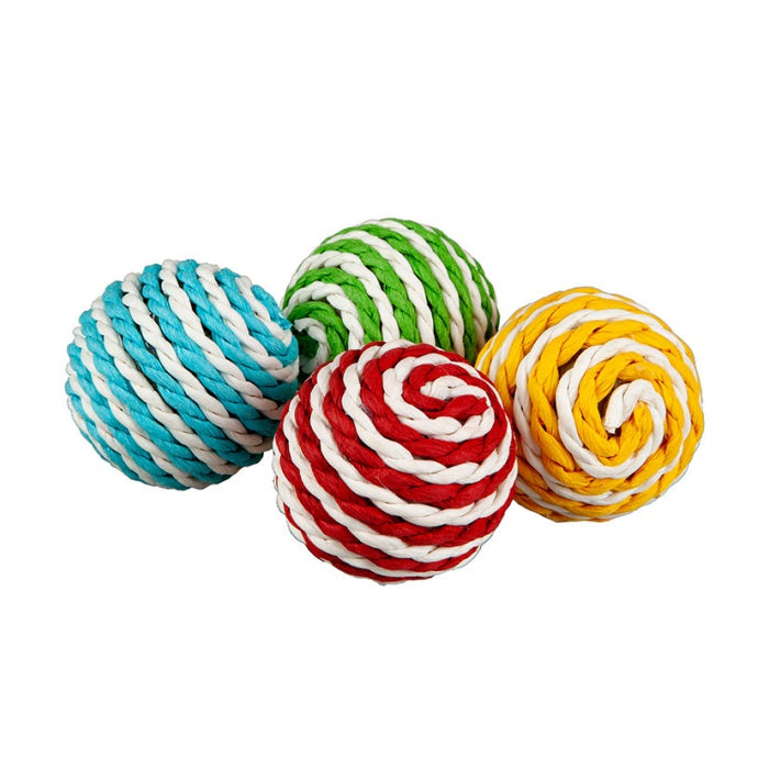 Polo İp Kaplama Top Kedi Oyuncağı 4cm