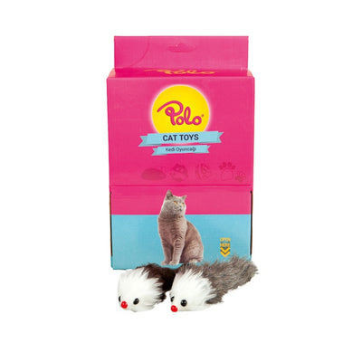 Polo Tüylü Burun Fare Kırmızı Kedi Oyuncağı 17cm
