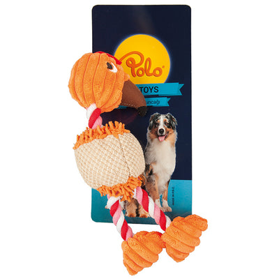 Polo Peluş İp Ayaklı Tavuk 3 Renk Köpek Oyuncağı 28cm