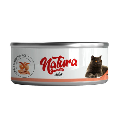 Natura Ton Balığı & Karides, Jöle İçinde Pirinçli Kedi Konservesi 70 Gr