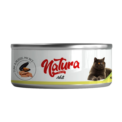 Natura Ton Balığı & Midye, Jöle İçinde Pirinçli Kedi Konservesi 70 Gr