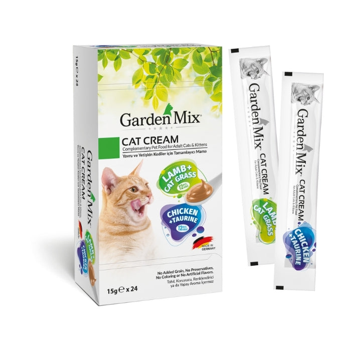 Garden Mix Tavuk+Kuzu Kedi Kreması XXL 15gr*24