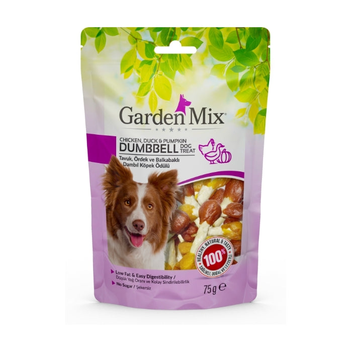 Garden Mix Tavuk Ördek Ve Balkabaklı Dambıl Köpek Ödülü 75gr